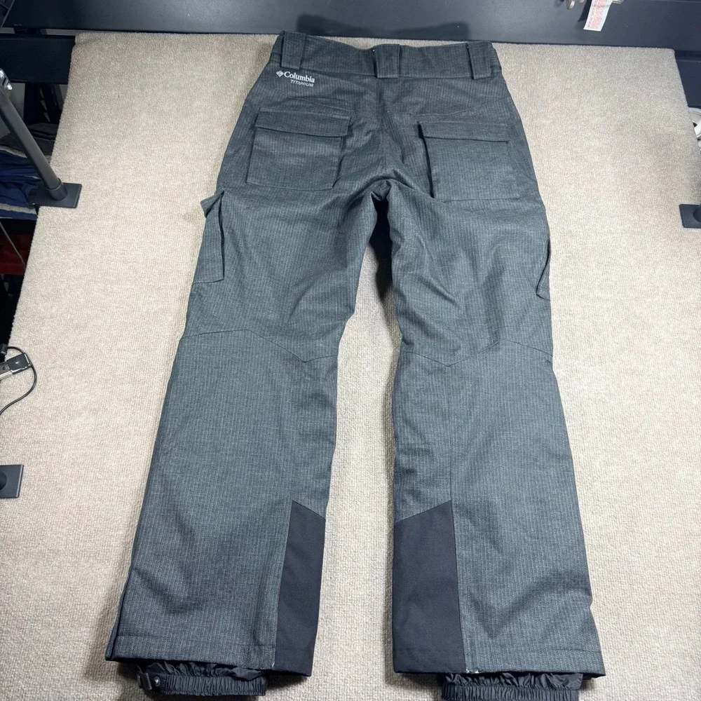 Columbia Titanium Omni-Tech Mens Ski Snowboard Pants Gray Cargo Size M Medium